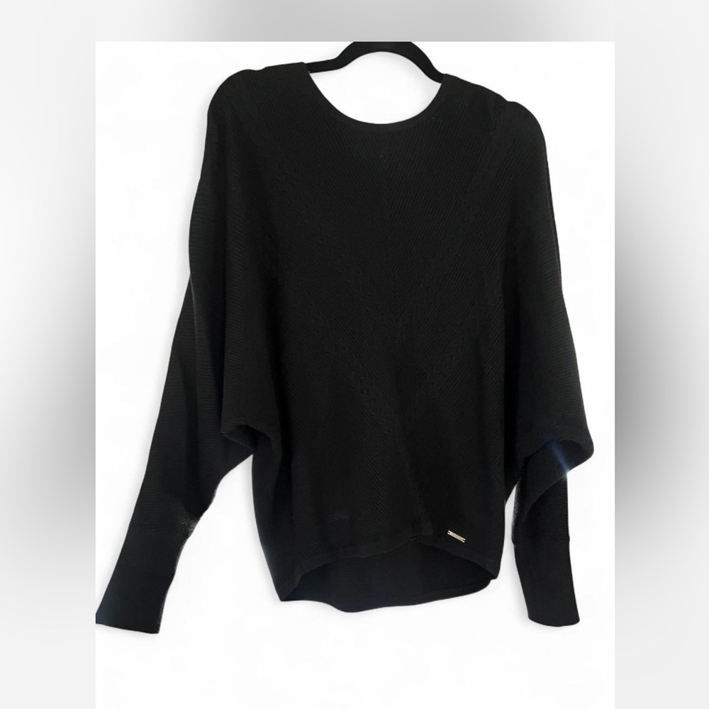 T Tahari Black Crew Neck Sweater